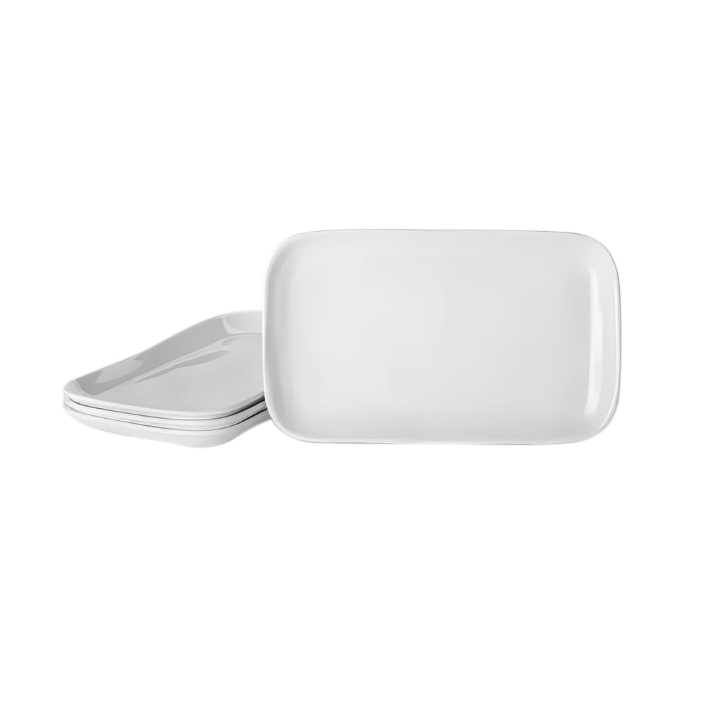 166-CMPP12CL 12"L Rectangular Melamine Plate, Cloud