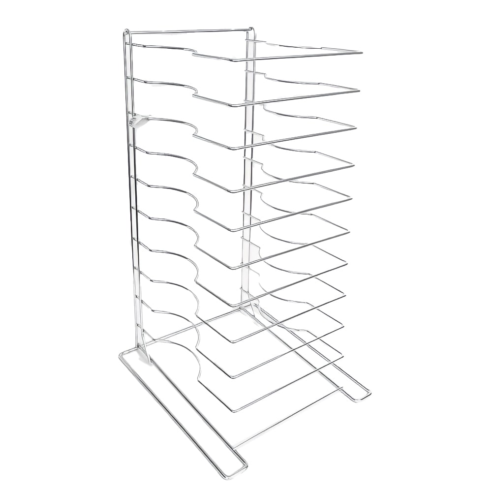 166-19033 Pizza Pan Rack w/ 11 Shelf Capacity for 16" To 23" Pan, Chrome/Steel