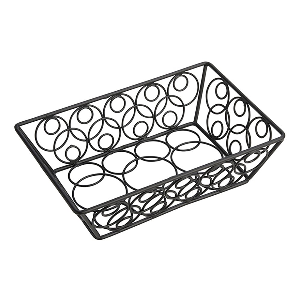 166-EBB59B Rectangular Basket, Black