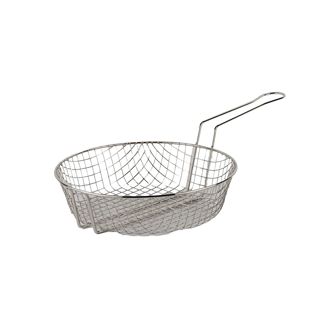 166-CBC12 12" Culinary Basket w/ Handle, Coarse Mesh, Steel