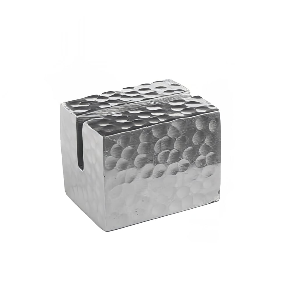 166-HCHR1 1" Rectangular Card Holder, Hammered Aluminum