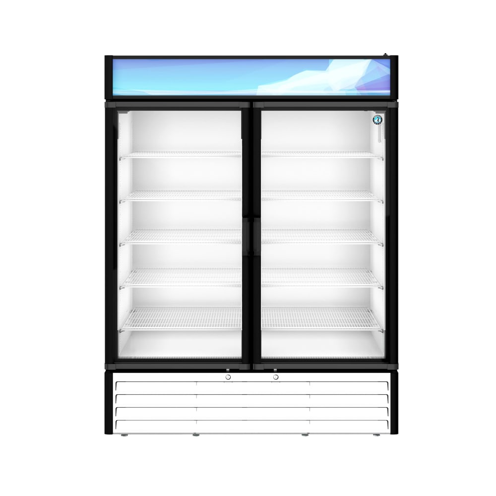 440-RM49HCWHT 60" RM Series Two Section Glass Door Merchandiser - (2) Left/Right Hinge Doors...