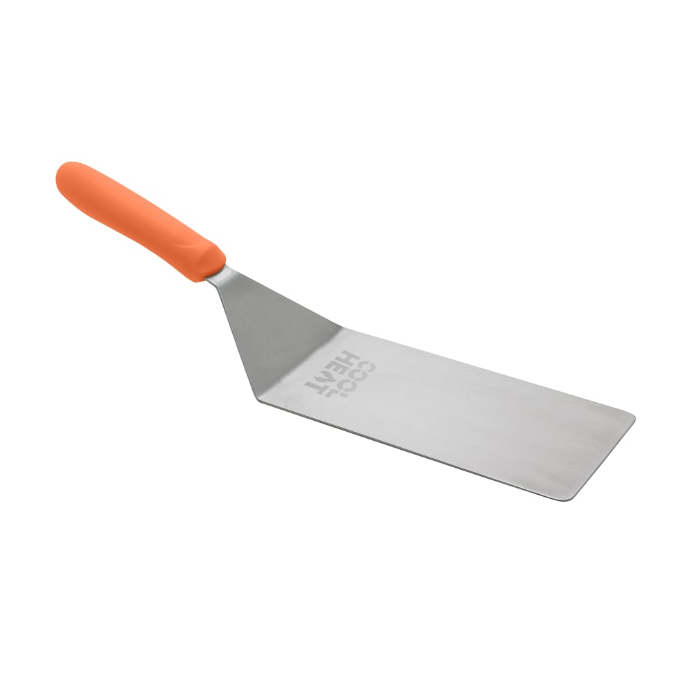 080-TNH42 8" x 4" Turner w/ Orange Nylon Handle, Stainless Steel