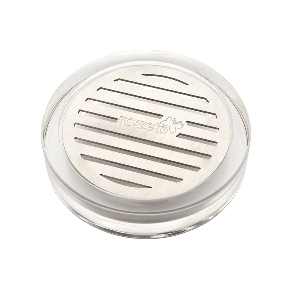 209-LD127 4 1/4" Round Acrylic Drip Tray with Stainless Insert