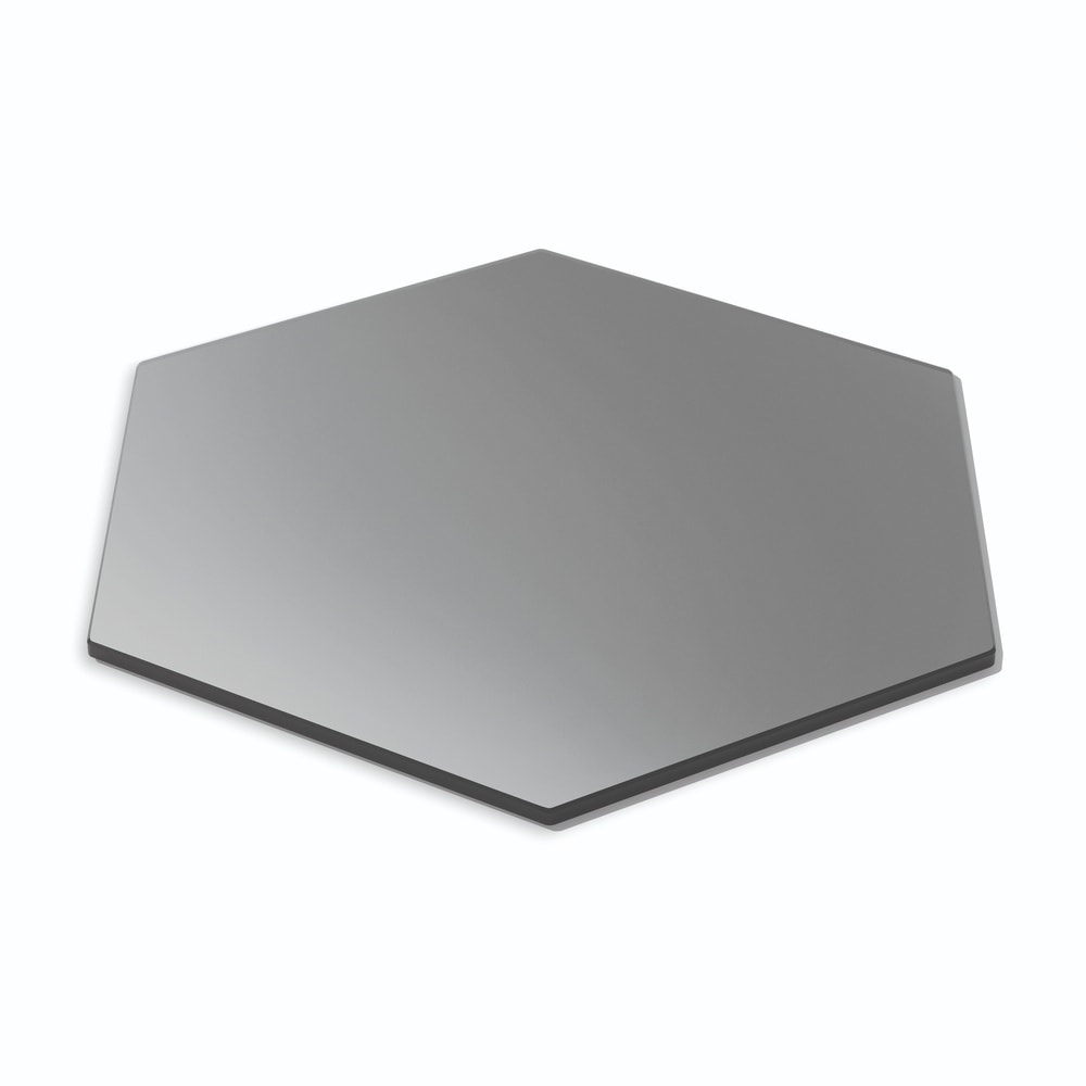 209-SG028 14" Hexagonal Honeycomb Platter - Acrylic, Black