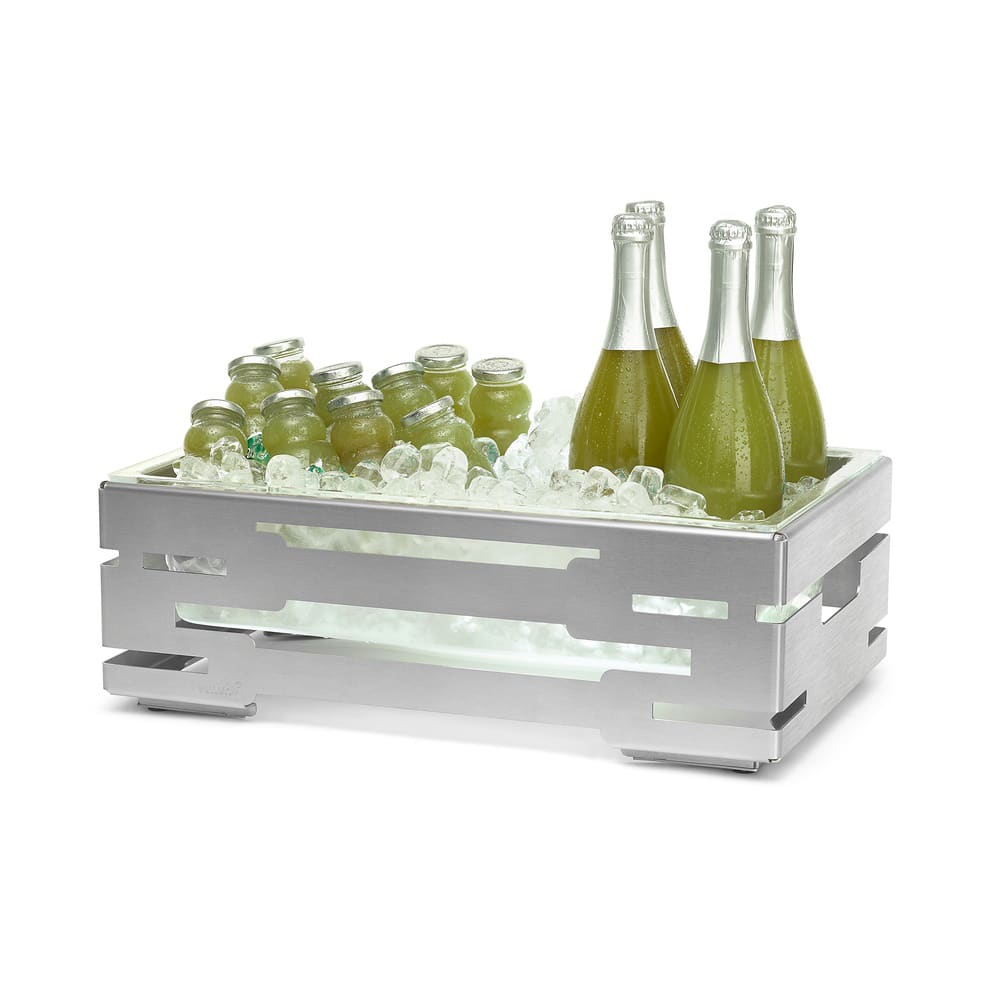 209-SM243 Rectangular Cooling Tub - 21 3/5"L x 13 9/16"W x 7"H, Stainless Steel