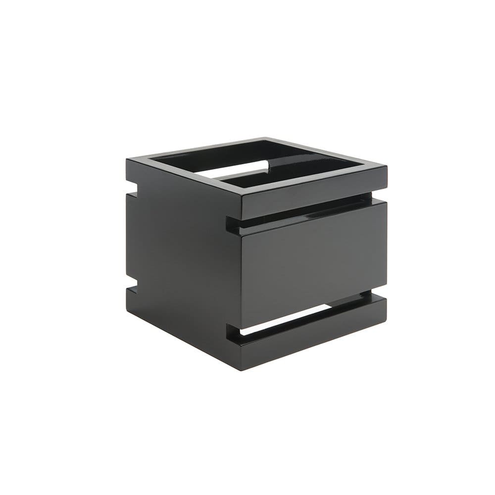209-SW103 6" Square Multi-Level Riser - Bamboo, Black Gloss Finish