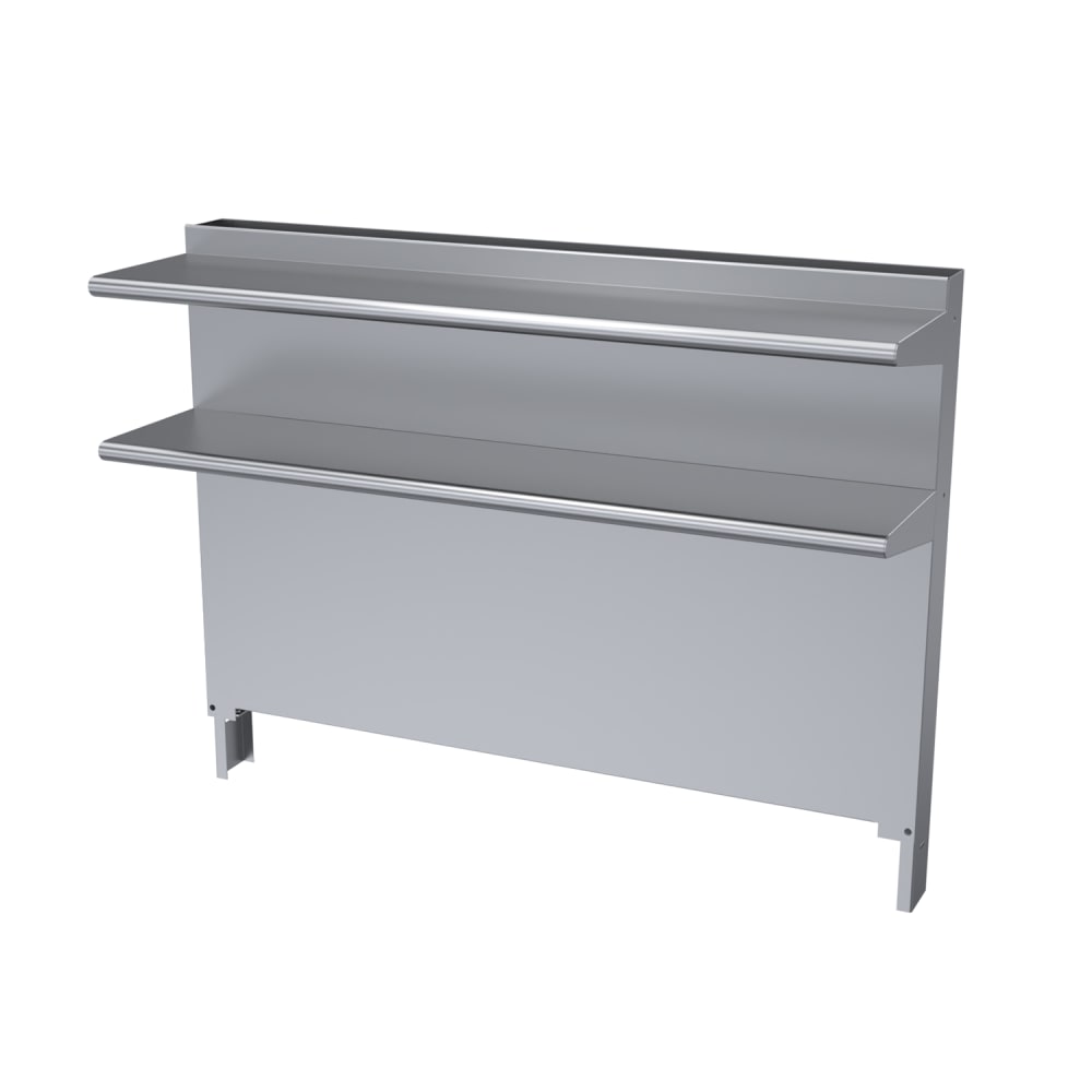 451-CCDHS54 Cuisine Backguard/Flue Riser w/ Double High Shelves, 35 x 54"W