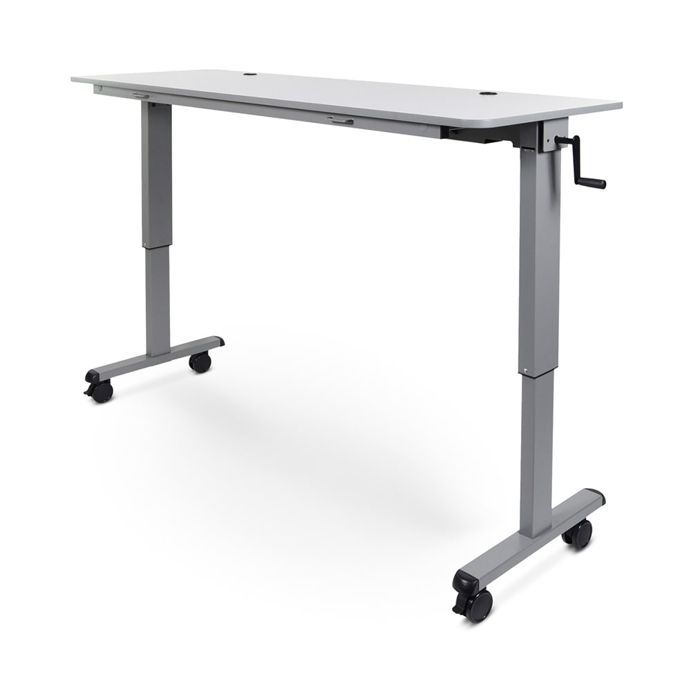 304-STANDNESTC72 72" Adjustable Flip Top Table - Steel Frame, Gray Tabletop