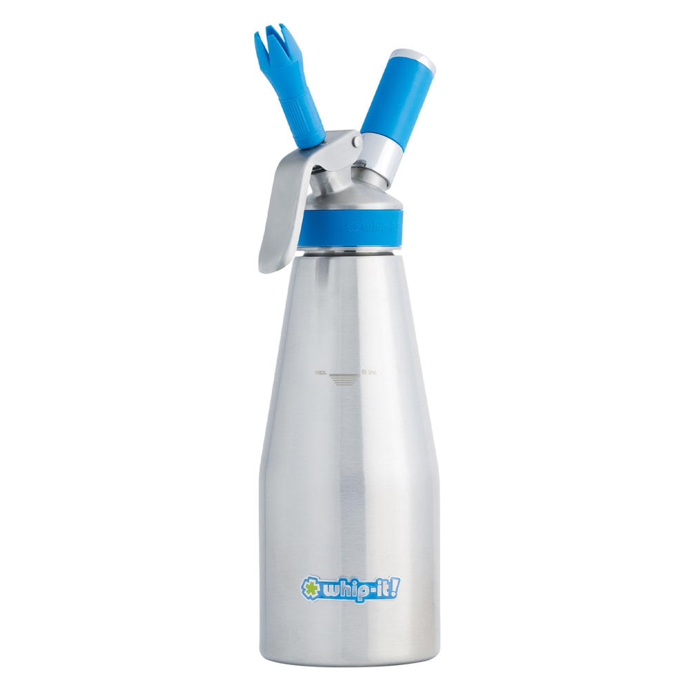 Whip-It! 1 liter Whipped Cream Dispenser w/ (3) Nozzles, Stainless