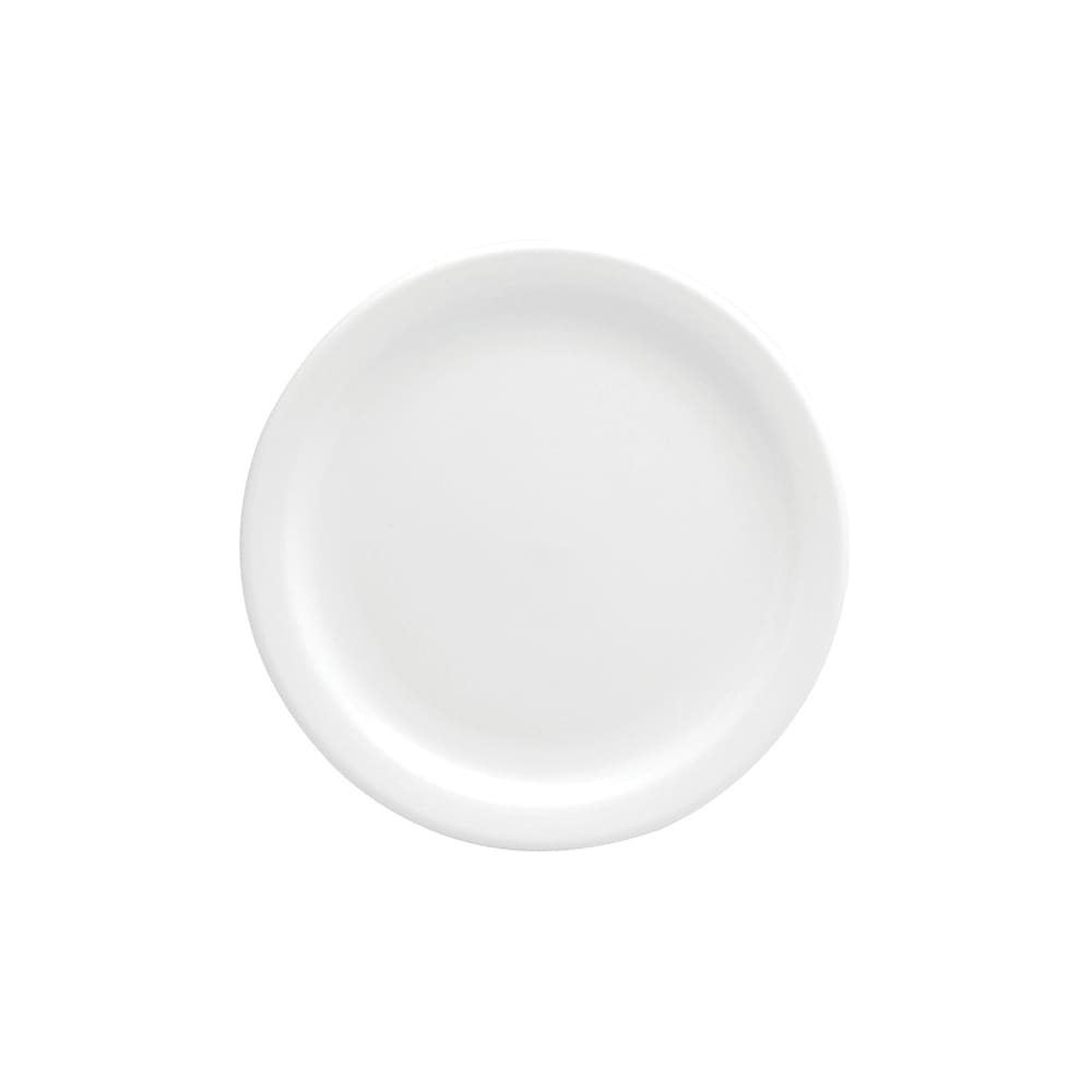 324-F8000000147 10" Round Buffalo Plate - Porcelain, Bright White