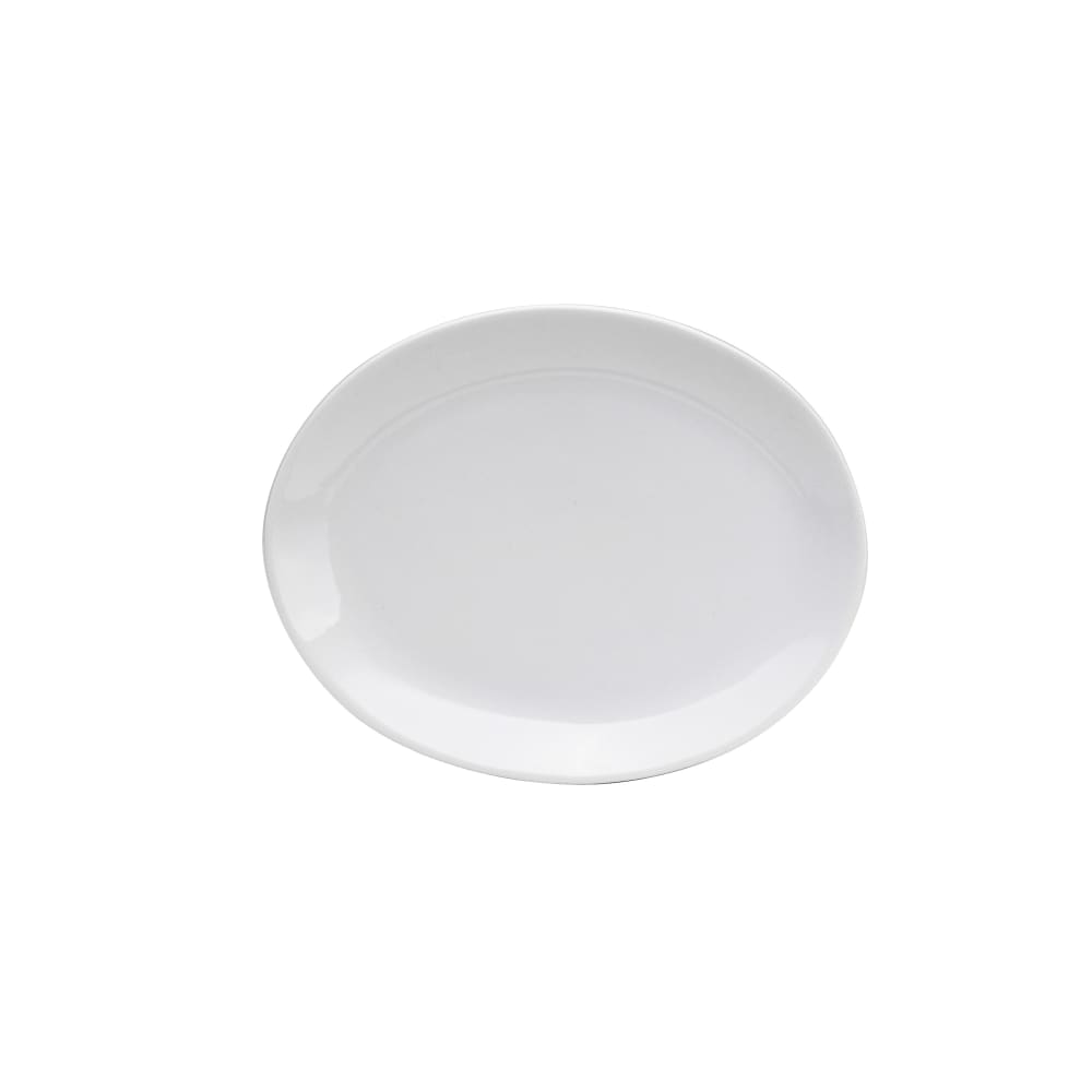 324-F8000000331 Oval Buffalo Euro Platter - 8" x 6 1/4", Porcelain, Bright White
