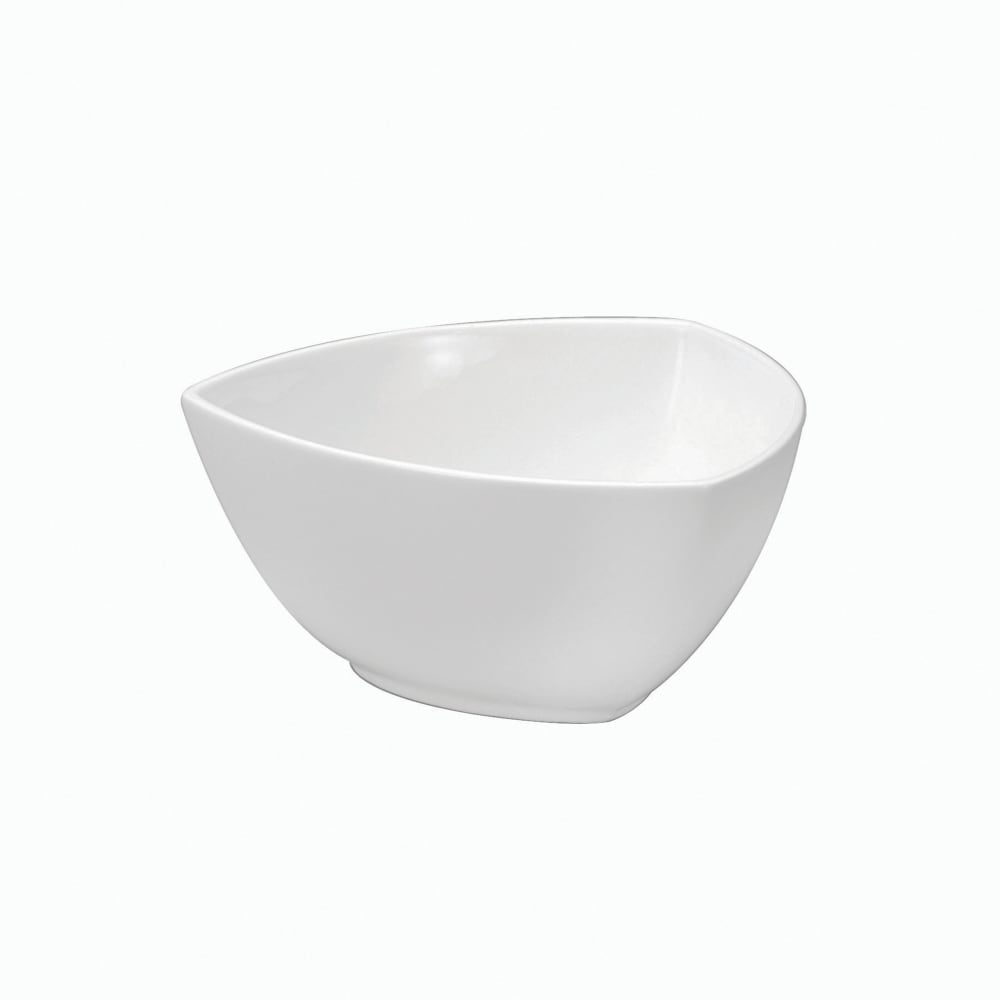 324-F8010000769 95 oz Triangular Buffalo Bowl - Porcelain, Bright White
