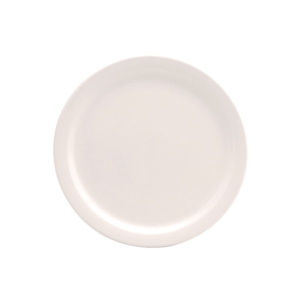 324-F9000000127 7 1/2" Round Buffalo Plate - Porcelain, Cream White