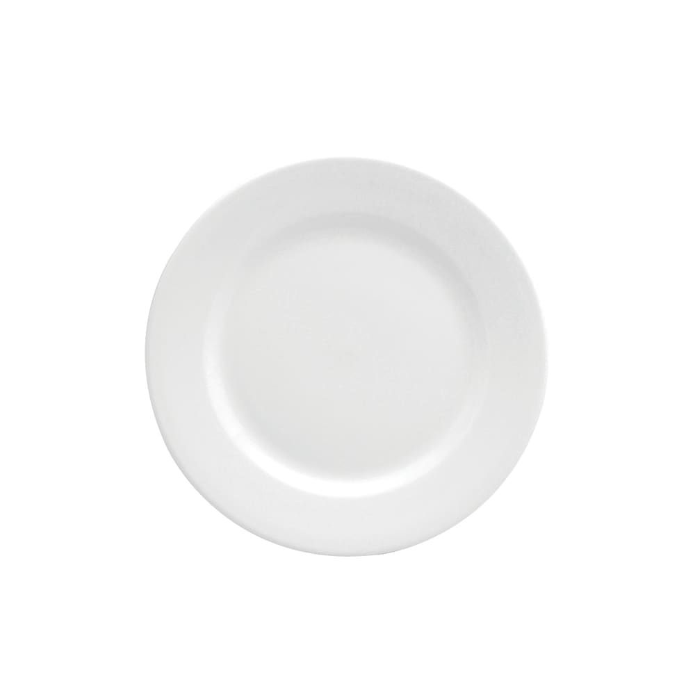324-F8010000124 7 1/2" Round Buffalo Plate - Porcelain, Bright White