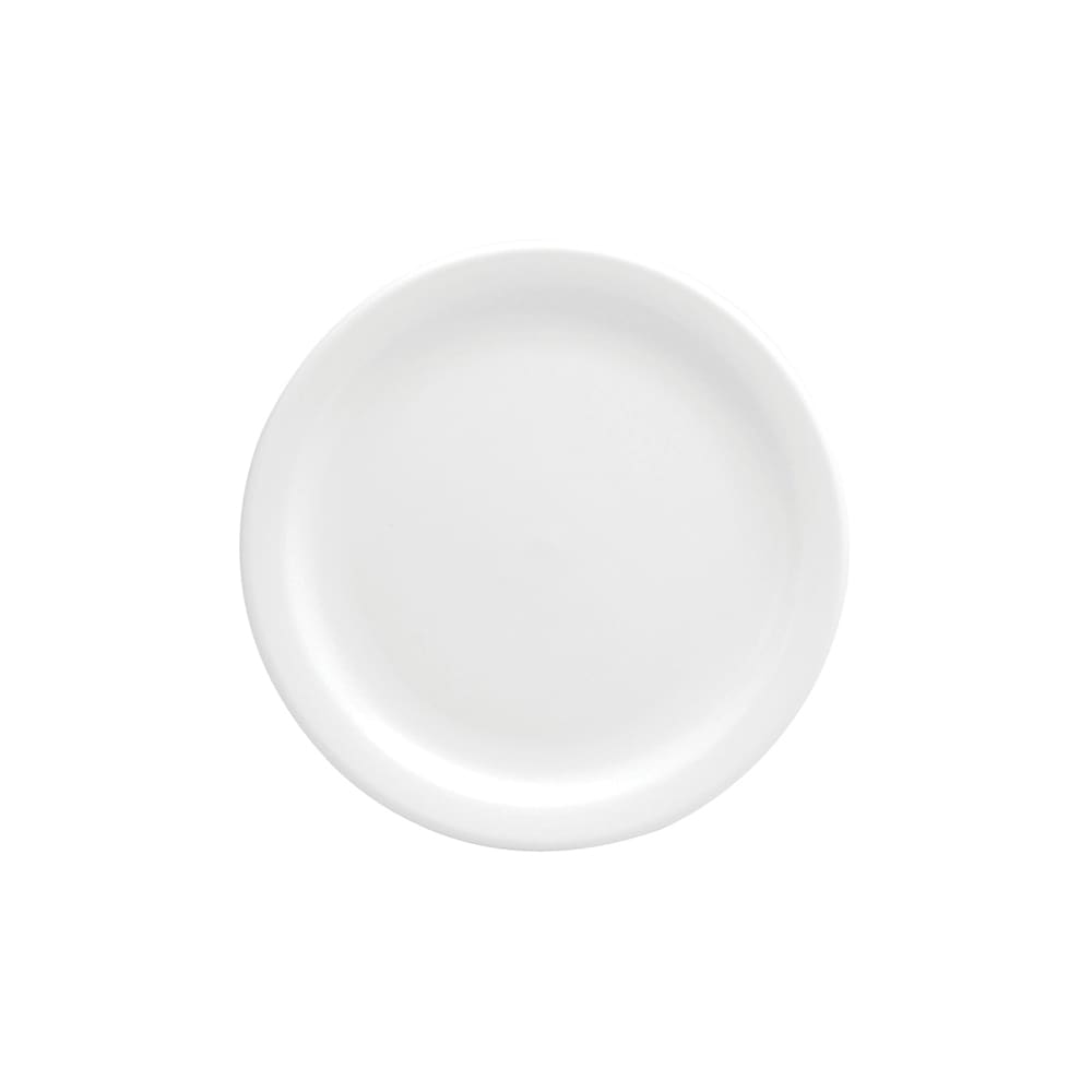 324-F8000000125 7 1/4" Round Buffalo Plate - Porcelain, Bright White