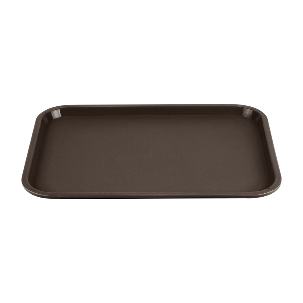 175-86121 Plastic Fast Food Tray - 18"L x 14"W, Brown