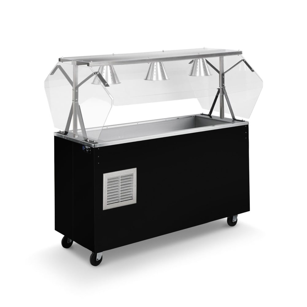 175-R3871660 60" Affordable Portable™ Cold Food Bar - (4) Pan Capacity, Floor Model, Black