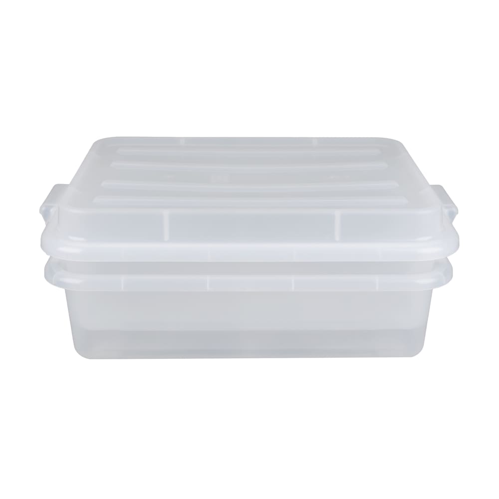 175-1551C13 Combo Food Storage Box - 5" Drain, 7" Box, Snap-On Lid, Clear