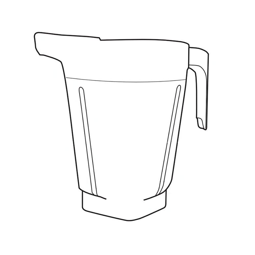 491-15896 1 1/2 gal Container For XL Blending System - No Lid, Plug, or Blade