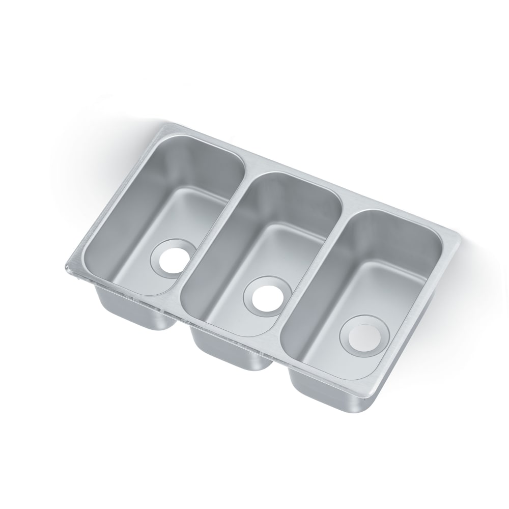 002-120653 (3) Compartment Drop in Sink - 6 1/8" x 12 1/8"