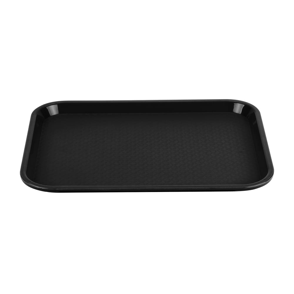 175-86108 Plastic Fast Food Tray -  14"L x 10"W, Black