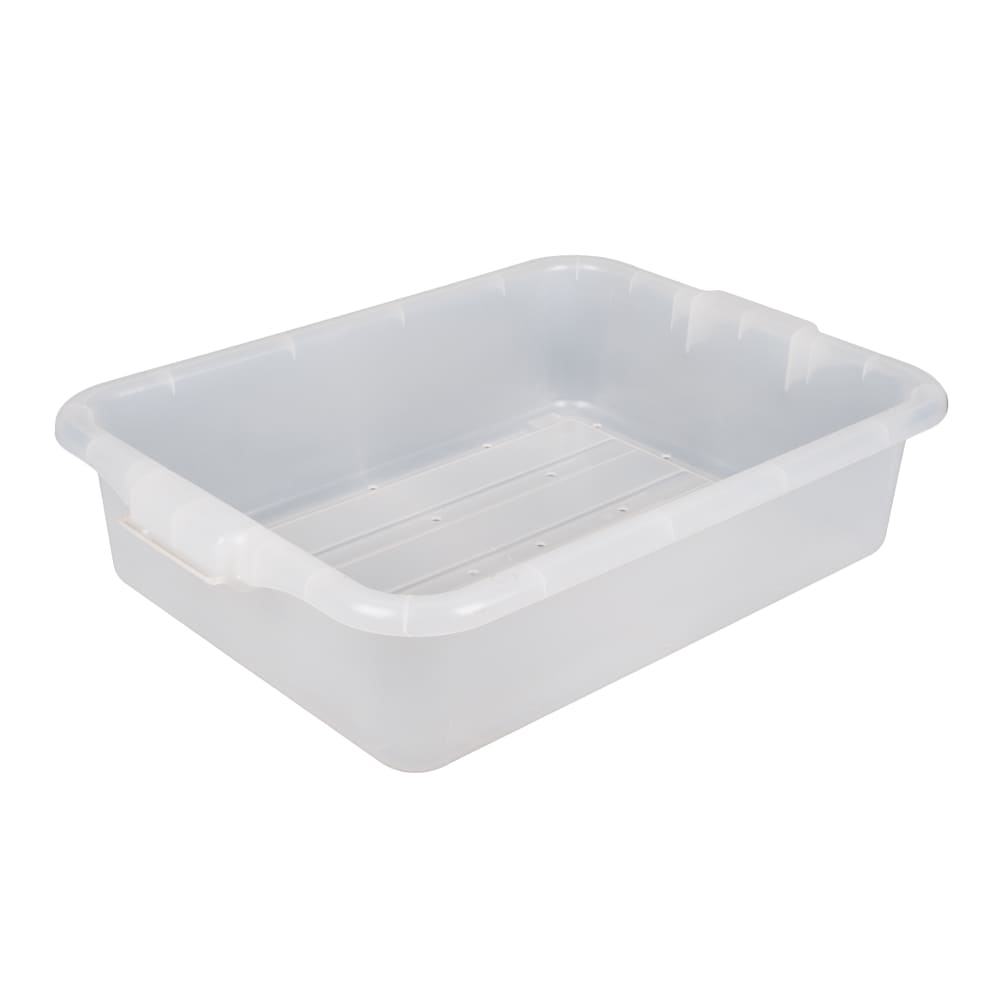 175-1511C13 Drain Box - Handles, 20x15x5", Clear