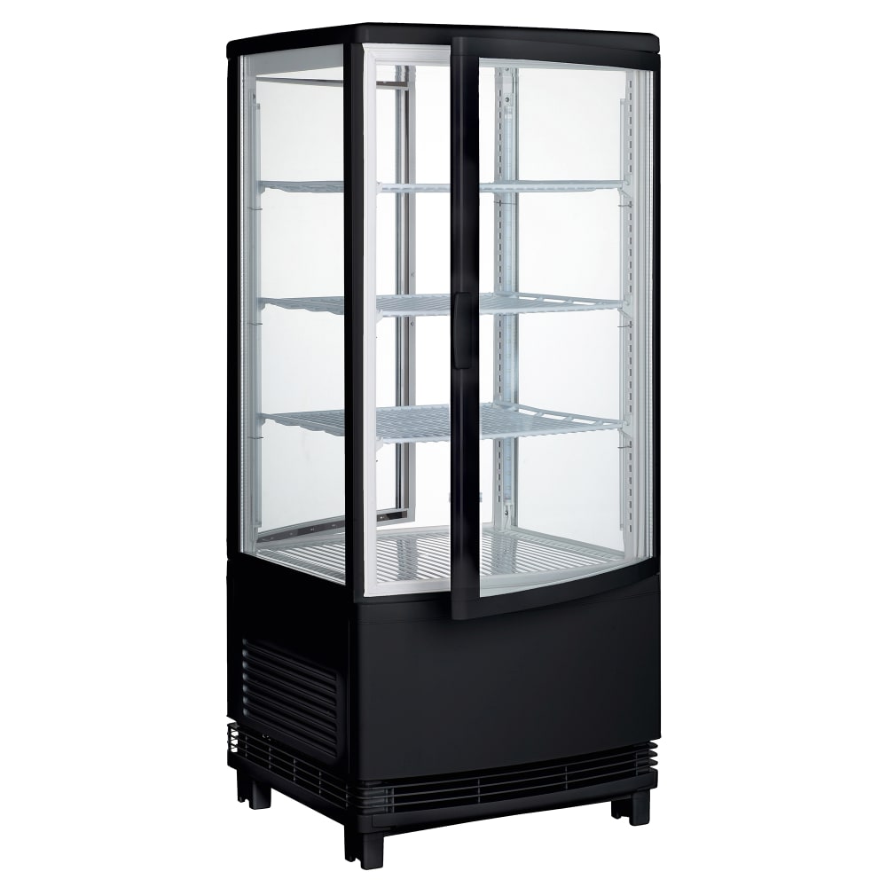 080-CRD1K 17" Countertop Refrigerator w/ Pass Thru Access - Swing Door, Black, 110-120v