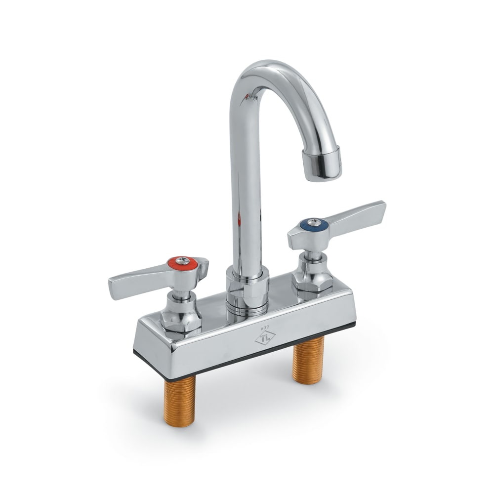 002-2612 Deck Mount Faucet - Gooseneck Spout, 4" Centers