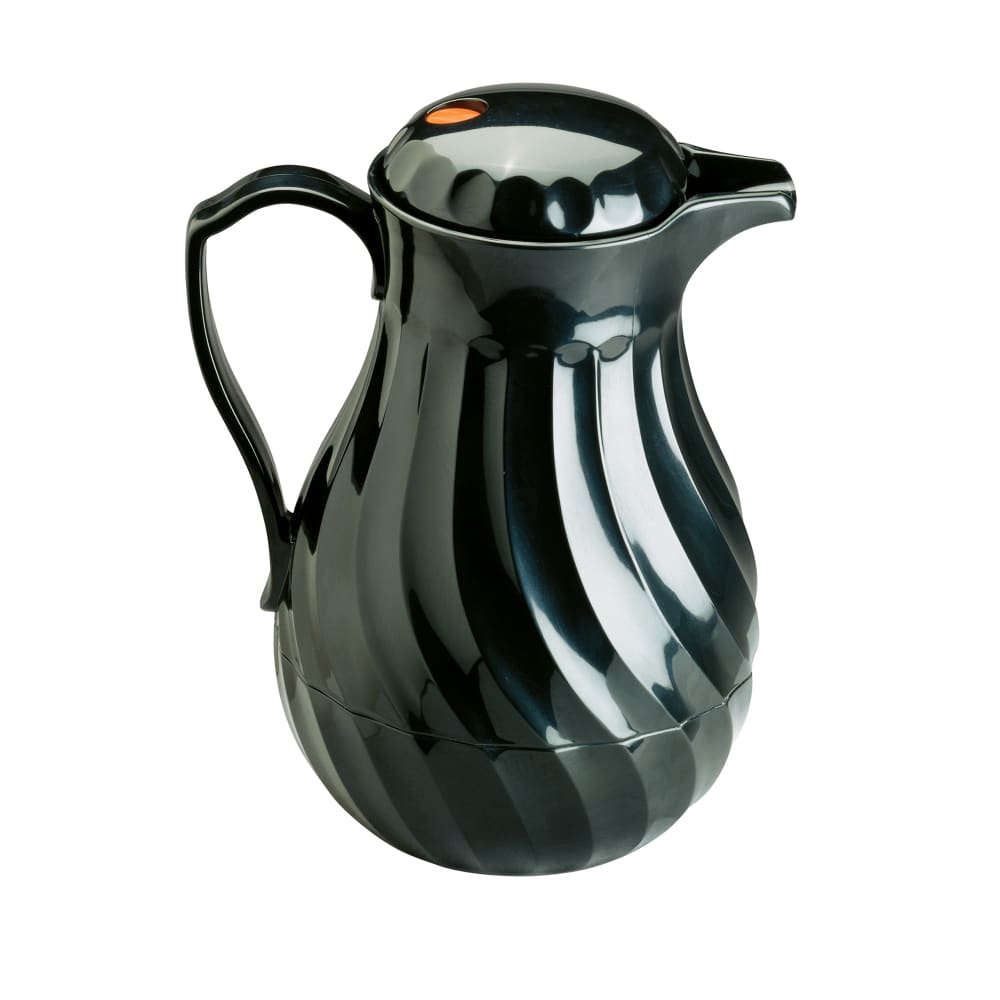 175-52144 64 oz Tilt & Pour Beverage Server - 3 Color Tabs, Poly, Black