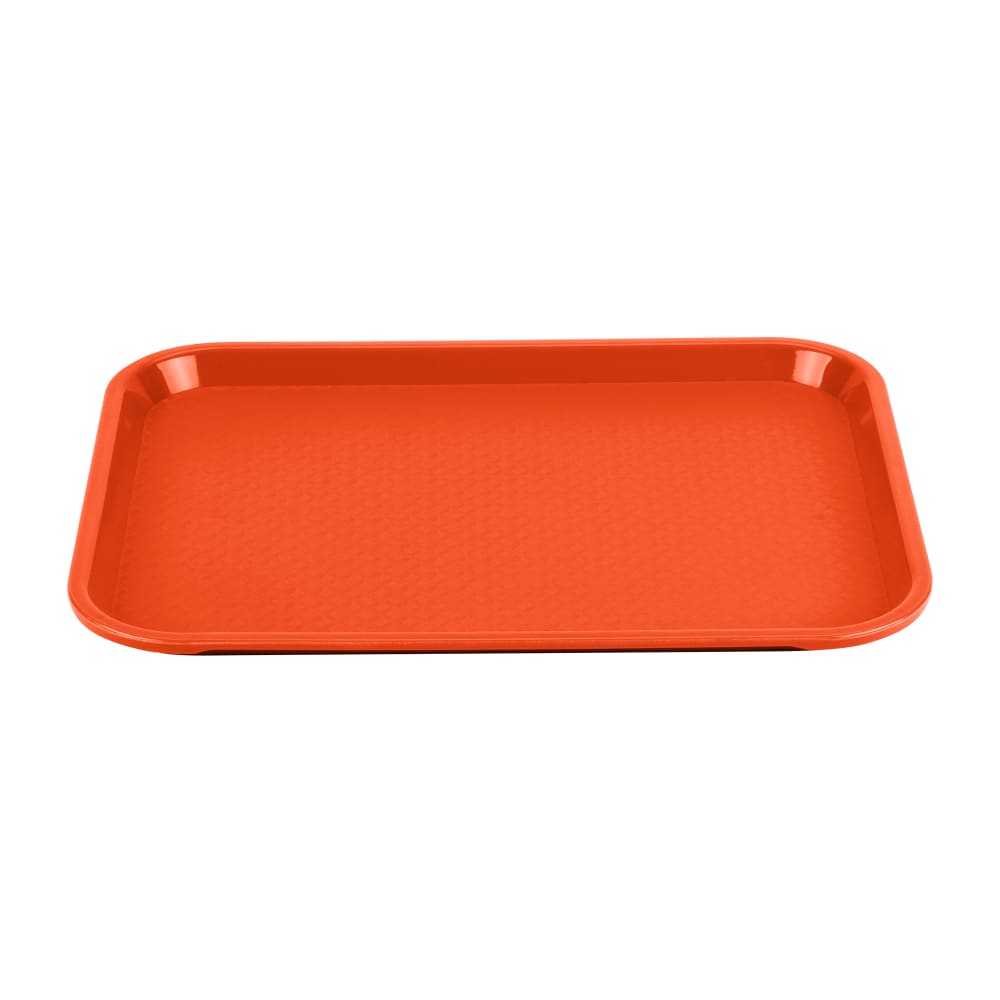 175-86104 Plastic Fast Food Tray -  14"L x 10"W, Orange