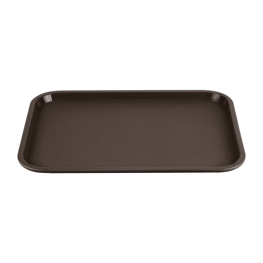 175-86111 Plastic Fast Food Tray - 16"L x 12"W, Brown
