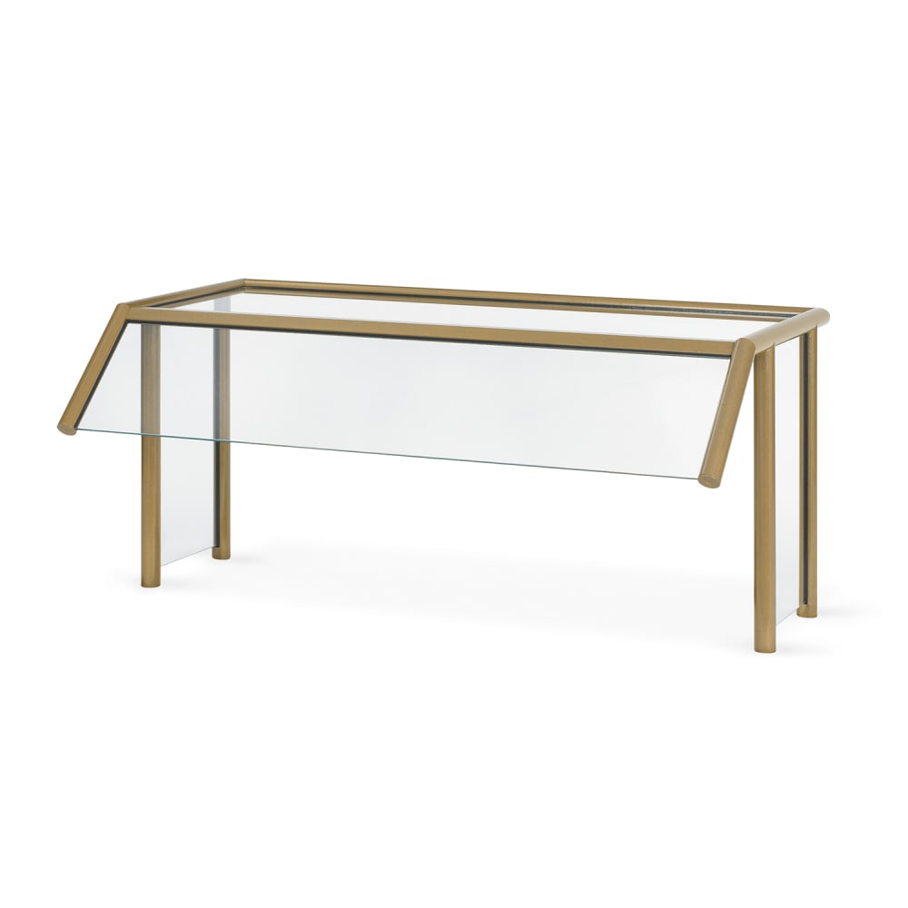 175-89283 Breath Guard - Single-Sided Buffet with Top Shelf, 5-Well, Tempered Glass