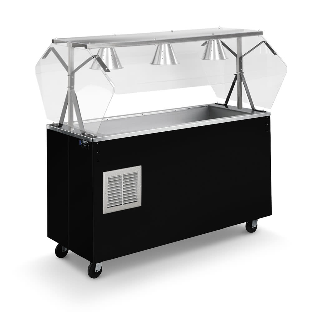 175-R3871546 46" Affordable Portable™ Cold Food Bar - (3) Pan Capacity, Floor Model, Black