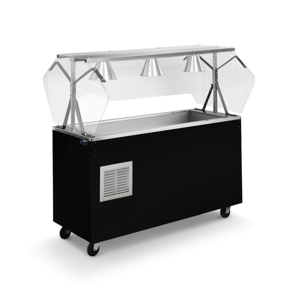 175-R3871446 46" Affordable Portable™ Cold Food Bar - (3) Pan Capacity, Floor Model, Black
