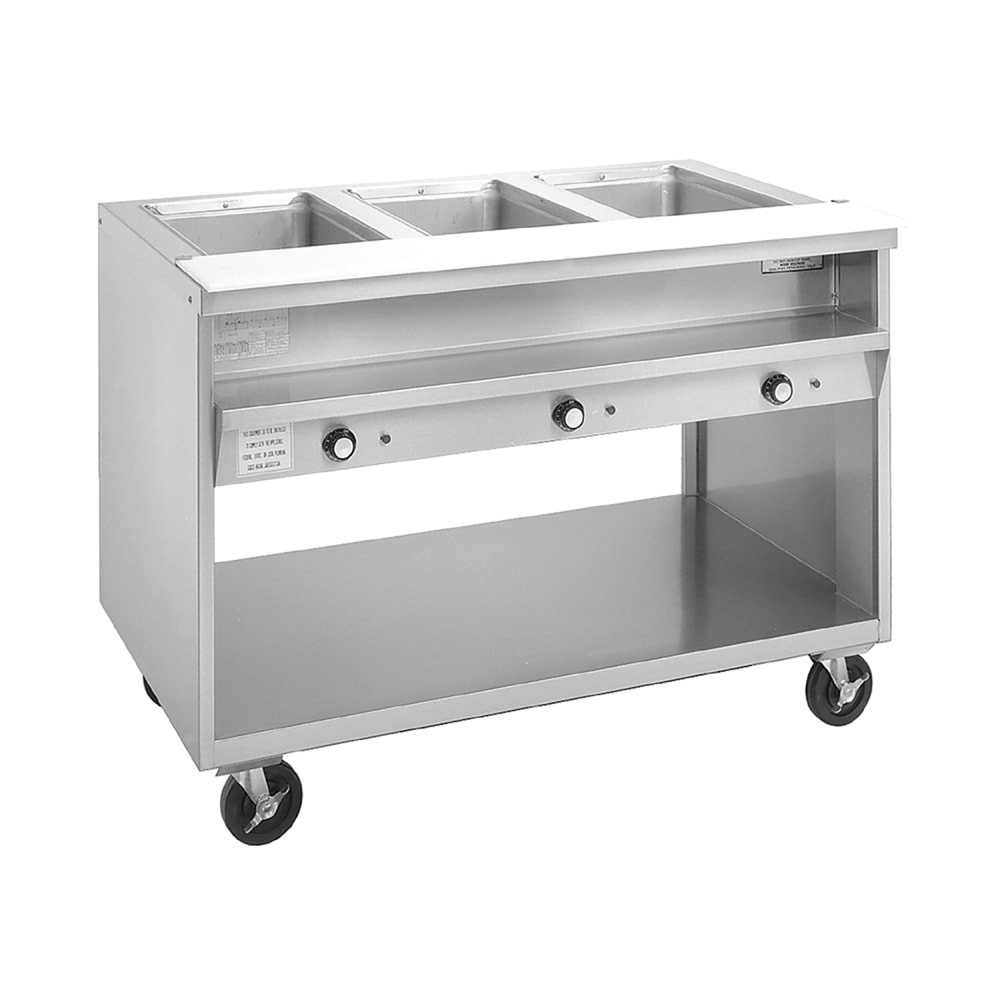 238-3613240 48" Hot Food Table w/ (3) Wells & Cutting Board, 208 240v/1ph