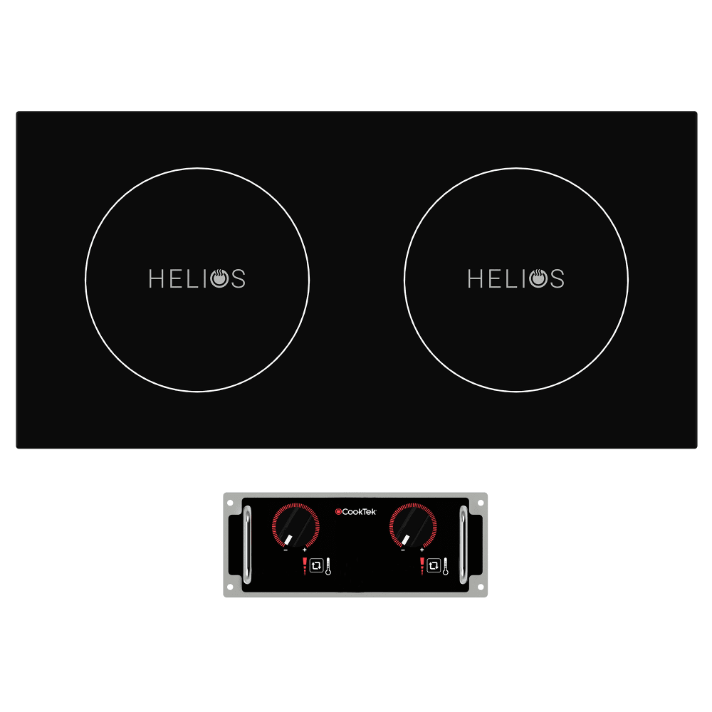 084-HRD9500SS351 Helios Countertop Commercial Induction Cooktop w/ 2 Burners, 200-240v