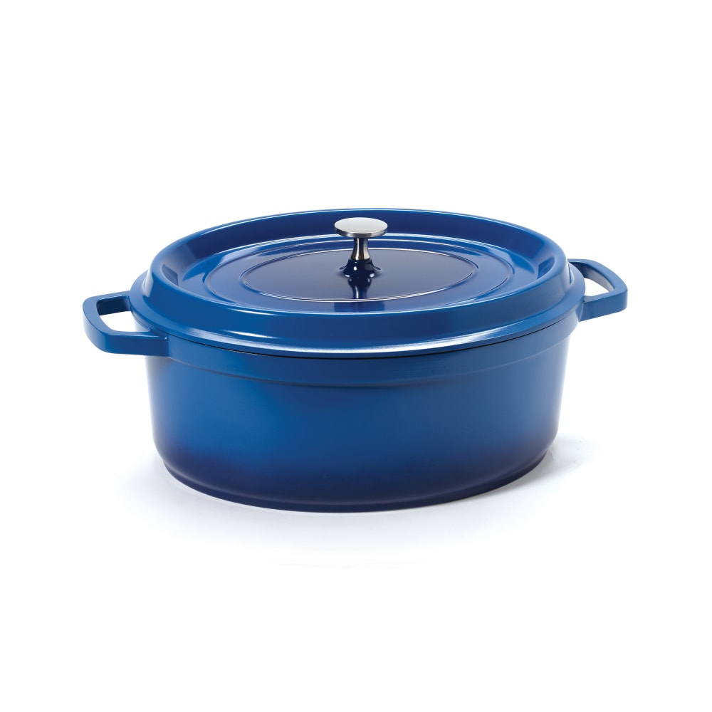 284-CA007CBBKCC 6 1/2 qt Ceramic Coated Aluminum Dutch Oven, Cobalt Blue