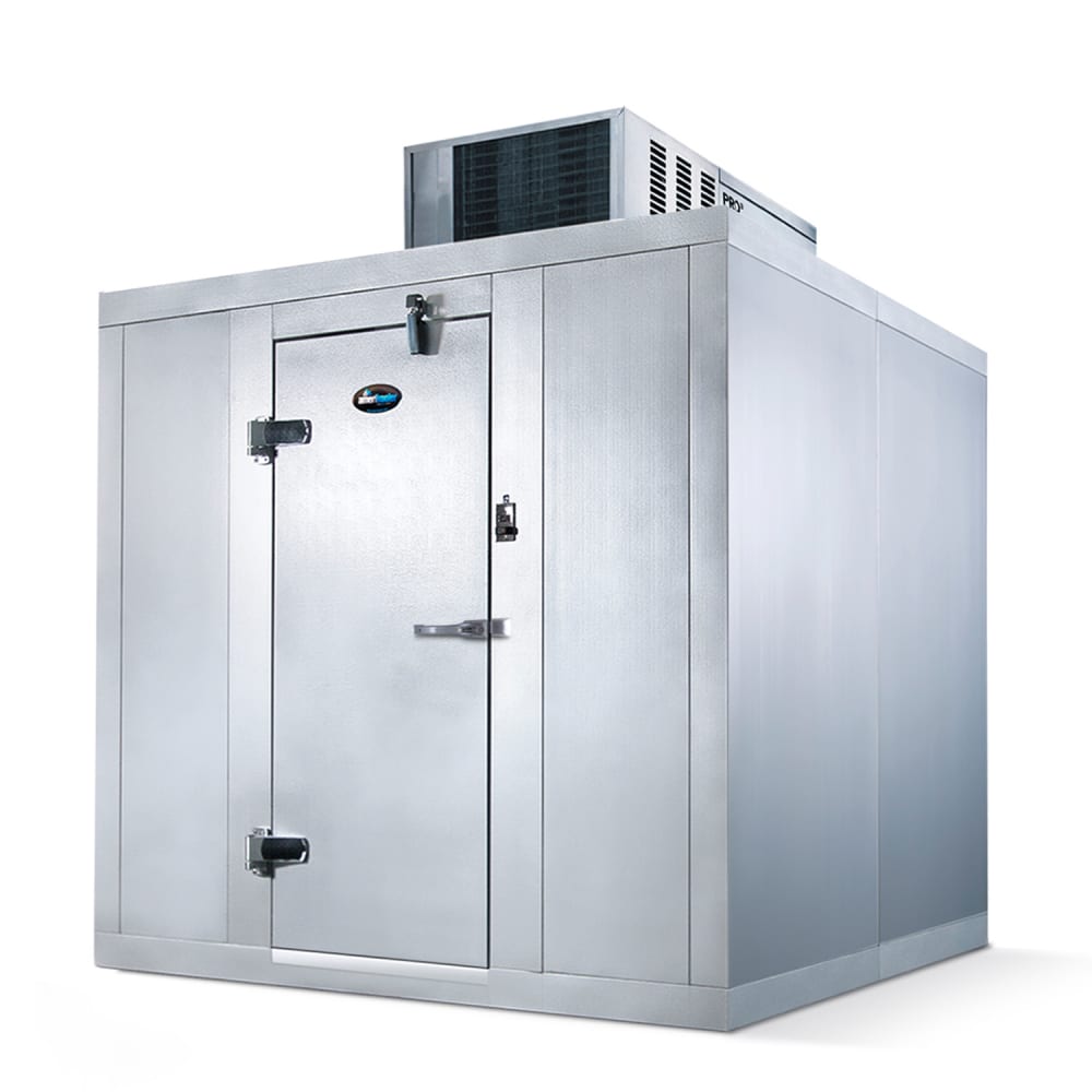 258-QC060687FBSC 6' x 6' Indoor Walk-In Cooler w/ Top-Mounted Compressor - Floor