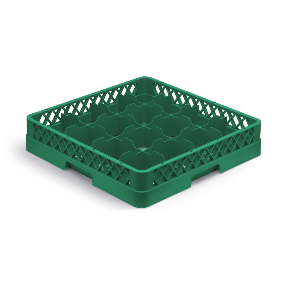 175-TR4A19 Rack-Master Glass Rack w/ (16) Compartments - (1) Extender, Green