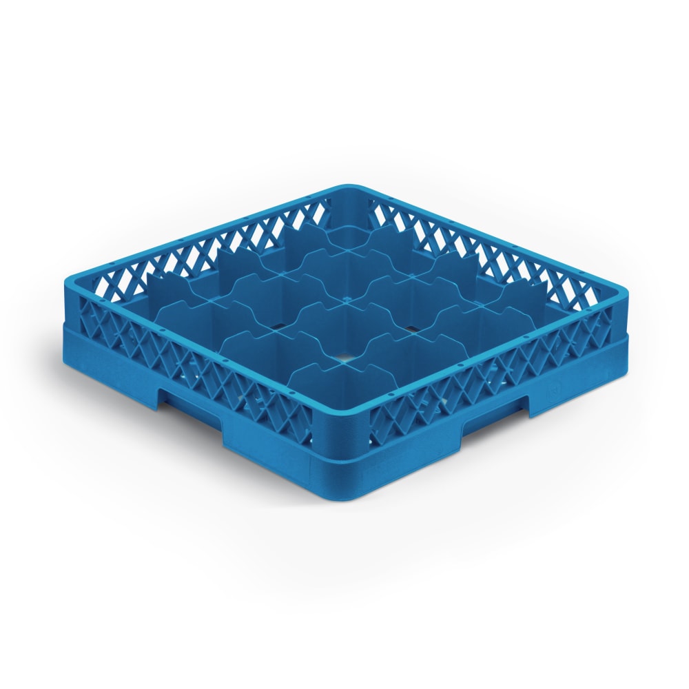 175-TR4A44 Rack-Master Glass Rack w/ (16) Compartments - (1) Extender, Royal Blue