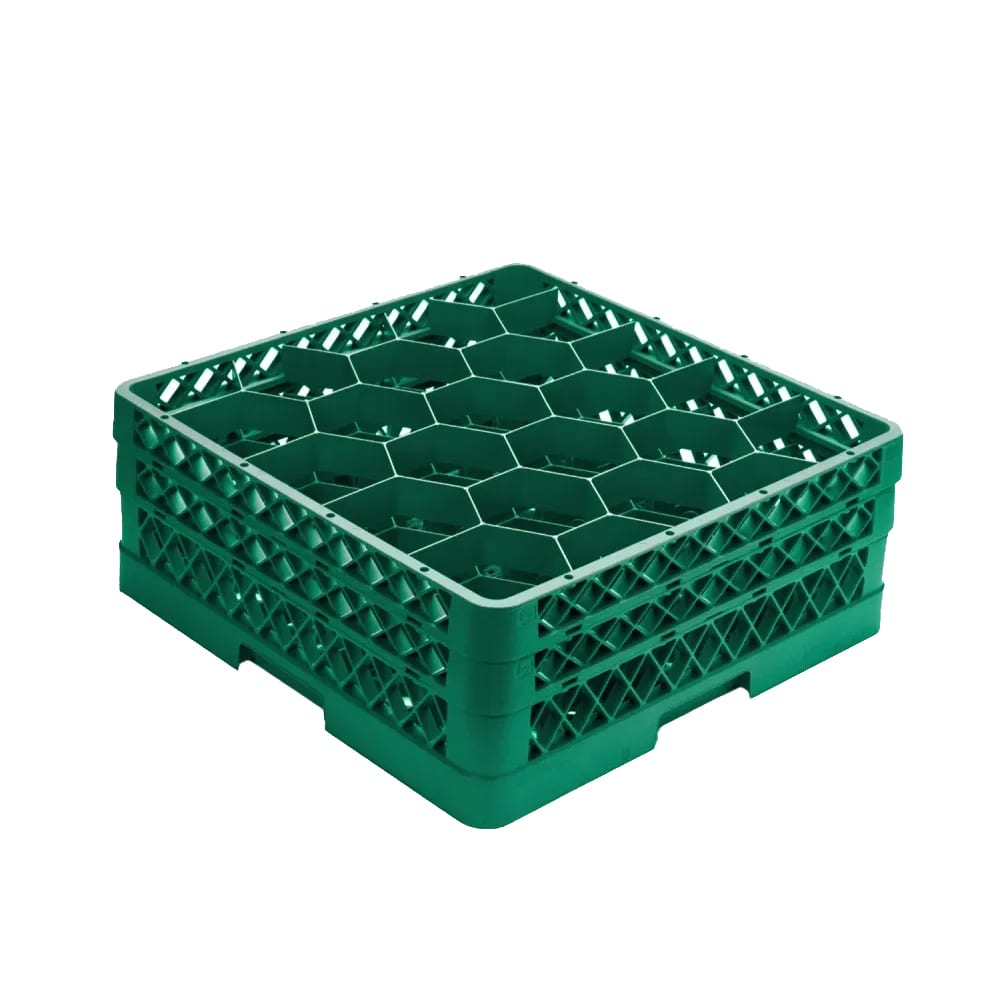 175-TR11GA19 Rack Max Glass Rack w/ (20) Compartments - (2) Extenders, Green