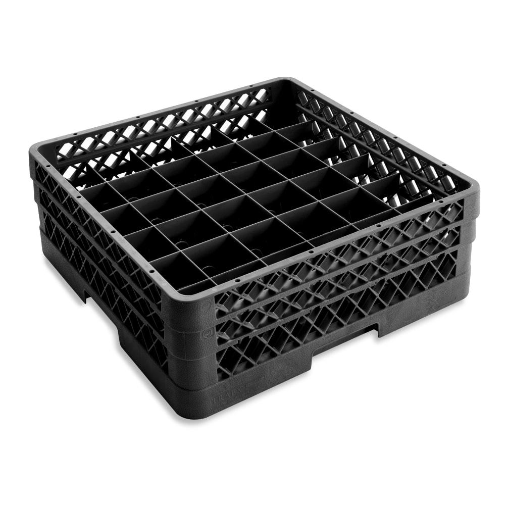 175-TR7CA06 Rack-Master Glass Rack w/ (36) Compartments - (2) Extenders, Black