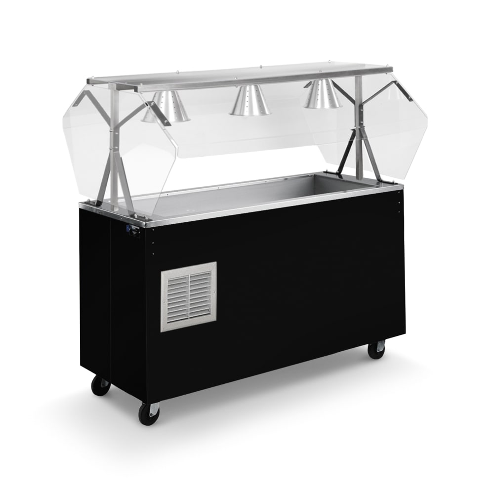 175-R38713 46" Affordable Portable™ Cold Food Bar - (3) Pan Capacity, Floor Model, Black