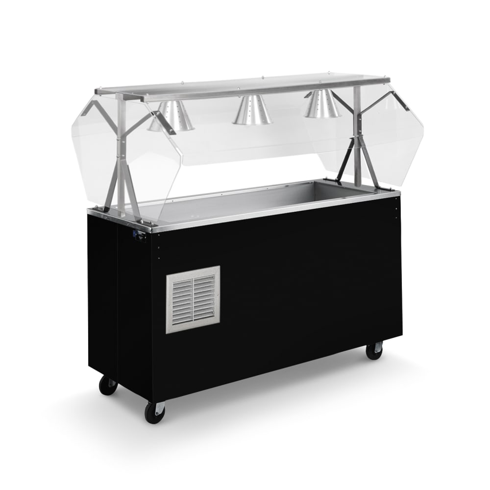 175-R3871346 46" Affordable Portable™ Cold Food Bar - (3) Pan Capacity, Floor Model, Black
