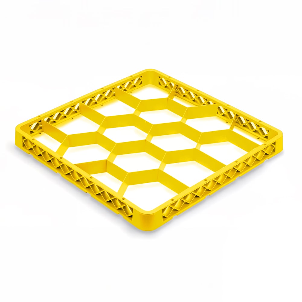 175-TRJ08 Full Size Glass Rack Extender w/ (12) Compartments, Yellow