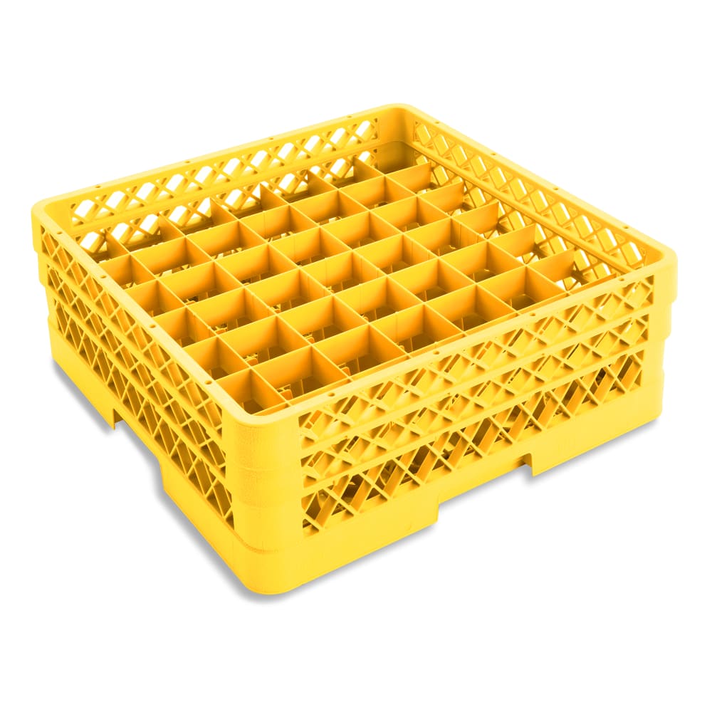 175-TR9EA08 Rack-Master Glass Rack w/ (49) Compartments - (2) Extenders, Yellow
