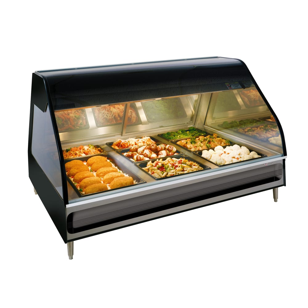 139-ED348BLK240 48" Full Service Countertop Heated Display Case - 240v