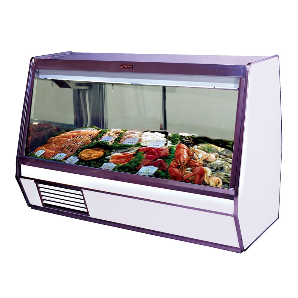 367-SCCFS32E6LED 74" Full Service Fish/Poultry Case w/ Straight Glass - (1) Levels, 115v