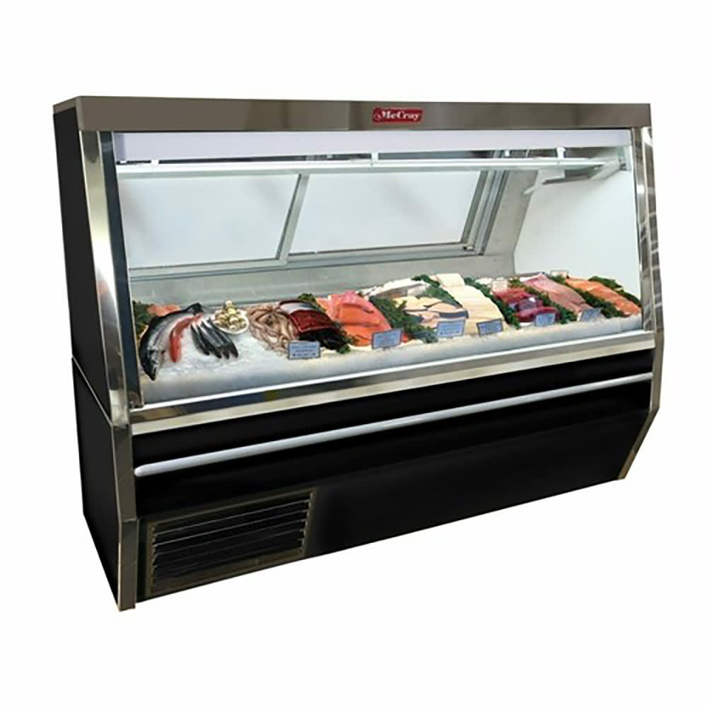 367-SCCFS34N4BELED 48" Full Service Fish/Poultry Case w/ Straight Glass - (1) Level, 115v
